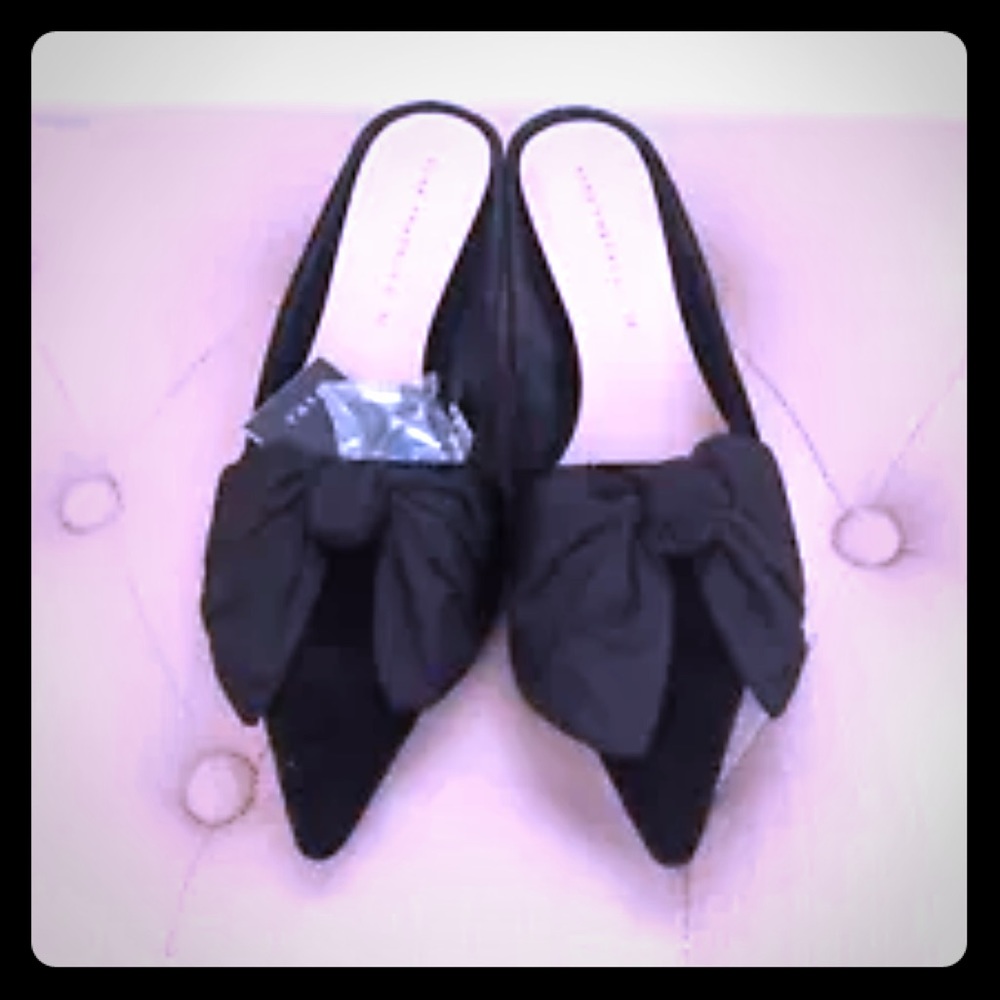 Zara Black velvet mules 38 NEW